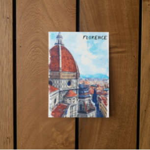 Farbenfrohe Florenz Italien Duomo Kathedrale Postkarte