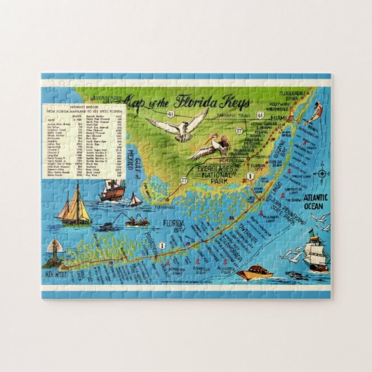 Farbenfrohe Florida Keys 11x14 Jigsaw Puzzle (Horizontal)