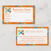 Farbenfrohe Flower Designer Business Card Rabattkarte (Vorne/Hinten)