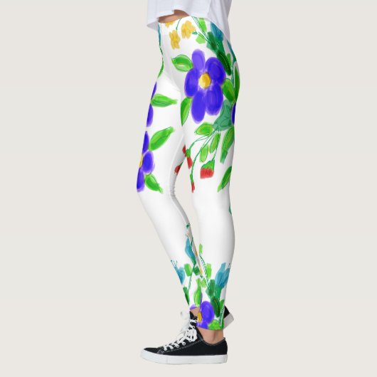 Farbenfrohe Flower Girly Leggings (Links)