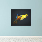 Farbenfrohe Flugbahn auf dunklem Hintergrund Leinwanddruck (Insitu (Holzboden))