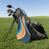 Farbenfrohe Flügel im Retrostil Golfhandtuch (Gras)