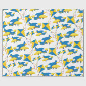 Farbenfrohe Flugzeuge und Kites Kindermuster Geschenkpapier (Flach)