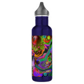 Farbenfrohe Fluid Art Marmorroute Personalisiert Edelstahlflasche (Links)