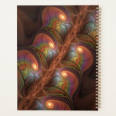 Farbenfrohe Fluoreszenzfarbstoff Abstrakt-brauner  Planer (Rückseite)