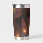 Farbenfrohe fluoreszierende Abstrakte Moderne Brau Thermobecher (Rechts)