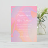 Farbenfrohe, flüssige Swirl-Ästhetik Einladung (Stehend Vorderseite)