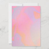 Farbenfrohe, flüssige Swirl-Ästhetik Einladung (Rückseite)