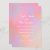 Farbenfrohe, flüssige Swirl-Ästhetik Einladung (Vorne/Hinten)