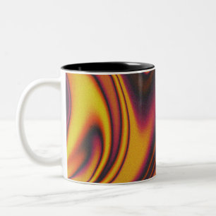 Farbenfrohe, flüssige und gewellte zweifarbige Tas Tasse