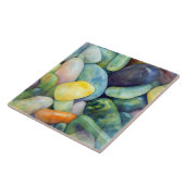 Farbenfrohe Flusssteine Bunte Kieselsteine Fliese (Seite)