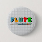 Farbenfrohe Flute Button (Vorderseite)