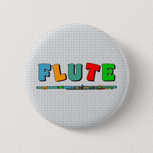 Farbenfrohe Flute Button (Vorderseite)
