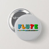 Farbenfrohe Flute Button (Vorne & Hinten)