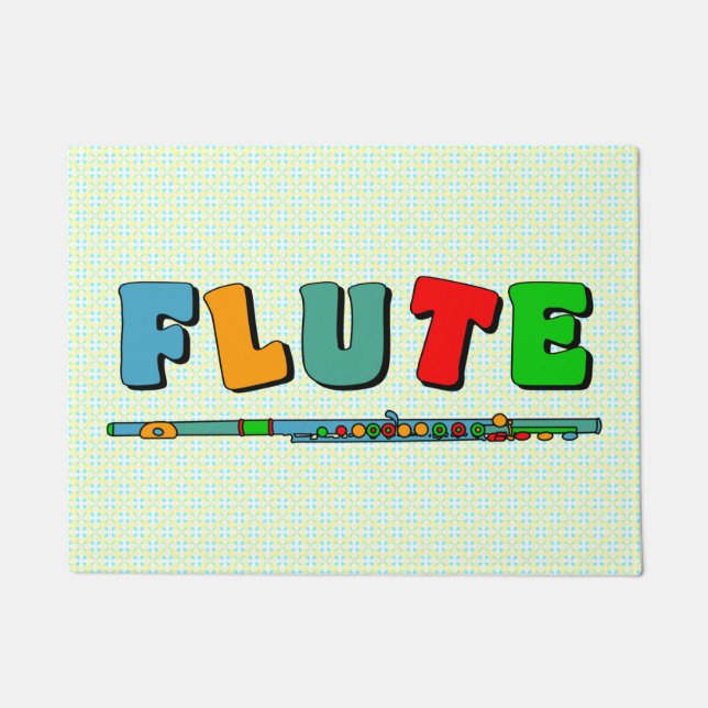 Farbenfrohe Flute Fußmatte (Vorderseite)