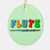 Farbenfrohe Flute Keramik Ornament (Links)