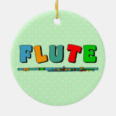 Farbenfrohe Flute Keramik Ornament (Hinten)