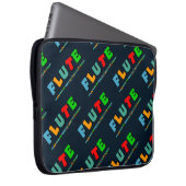 Farbenfrohe Flute Laptopschutzhülle (Vorne Rechts)
