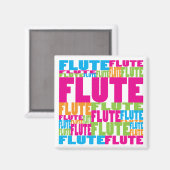 Farbenfrohe Flute Magnet (Vorderseite/Rückseite)