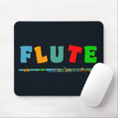 Farbenfrohe Flute Mousepad (Mit Mouse)