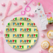 Farbenfrohe Flute Pappteller (Party)