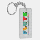 Farbenfrohe Flute Schlüsselanhänger (Vorderseite links)