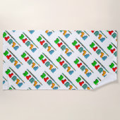 Farbenfrohe Flute Strandtuch (Vorderseite)