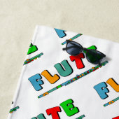 Farbenfrohe Flute Strandtuch (Beispiel)
