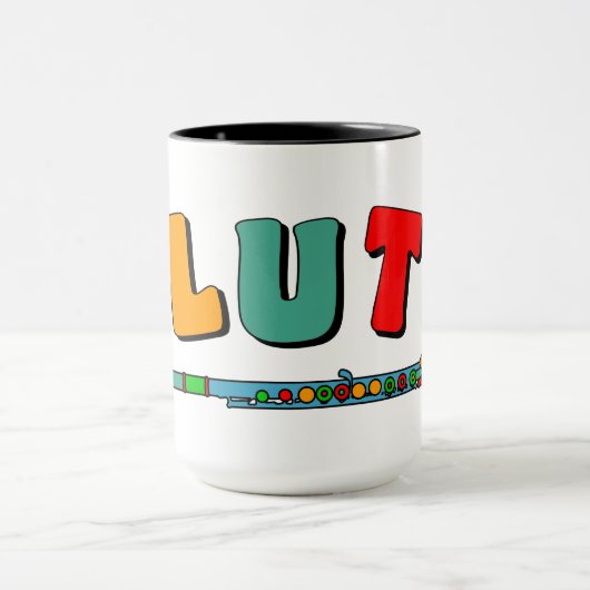 Farbenfrohe Flute Tasse (Zentrum)