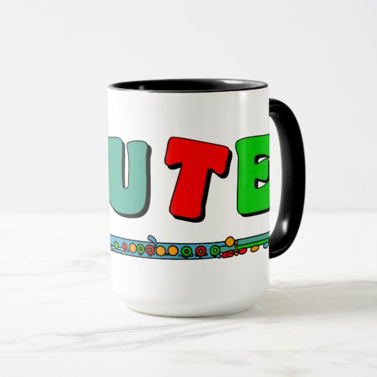 Farbenfrohe Flute Tasse (VorderseiteRechts)