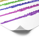 Farbenfrohe Flutes Regenbogen Poster (Ecke)