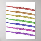 Farbenfrohe Flutes Regenbogen Poster (Vorne)