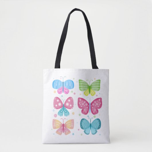 Farbenfrohe Flutter-Freunde Tasche (Vorderseite)