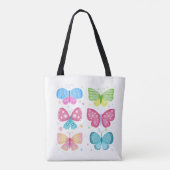Farbenfrohe Flutter-Freunde Tasche (Rückseite)