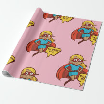 Farbenfrohe Flying Super Mama