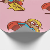 Farbenfrohe Flying Super Mama Geschenkpapier (Ecke)