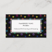Farbenfrohe Foil Paw druckt Beruflichen Pet Salon Visitenkarte (Vorderseite)