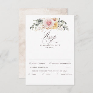 Farbenfrohe Foliage Boho Wedding RSVP