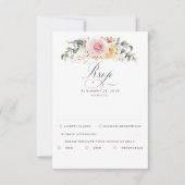 Farbenfrohe Foliage Boho Wedding RSVP Karte (Vorderseite)