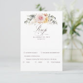 Farbenfrohe Foliage Boho Wedding RSVP Karte (Stehend Vorderseite)