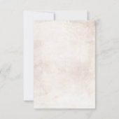 Farbenfrohe Foliage Boho Wedding RSVP Karte (Rückseite)