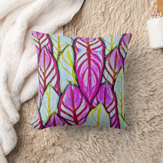 Farbenfrohe Foliage Delight Pattern Kissen (Decke)
