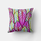 Farbenfrohe Foliage Delight Pattern Kissen (Rückseite)