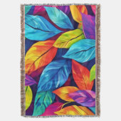 Farbenfrohe Foliage Muster Decke (Vorderseite Vertikal)