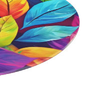 Farbenfrohe Foliage Muster Schneidebrett (Ecke)