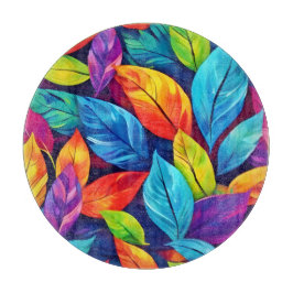 Farbenfrohe Foliage Muster Schneidebrett