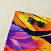 Farbenfrohe Foliage Muster Strandtuch (Beispiel)