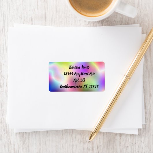 Farbenfrohe Folie Adressaufkleber (Insitu)