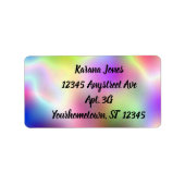 Farbenfrohe Folie Adressaufkleber (Vorne)