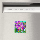 Farbenfrohe Folklore Art Bird und Blume Magnet (In Situ (Geschirrspüler))